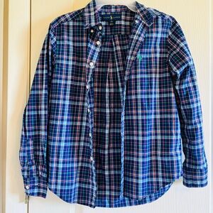 Boys Ralph Lauren long sleeve button up. Size medium.